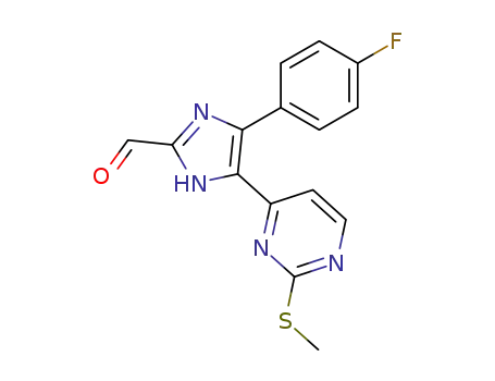 4-(4-fluoro-phenyl)-5-(2-methylsulfanyl-pyrimidin-4-yl)-1<i>H</i>-imidazole-2-carbaldehyde