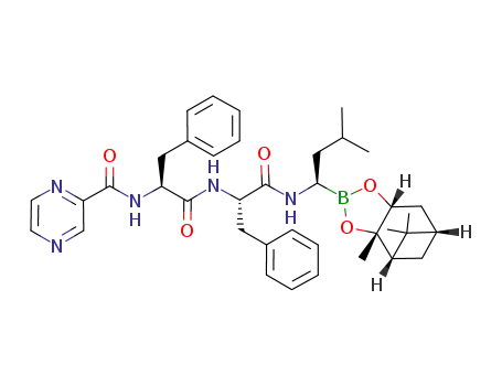 (+)-pinanediol N-(2-pyrazinecarbonyl)-L-phenylalanine-L-phenylalanine-L-leucineboronate
