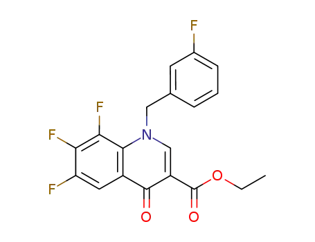Molecular Structure of 214602-29-6 (6,7,8-Trifluoro-1-(3-fluoro-benzyl)-4-oxo-1,4-dihydro-quinoline-3-carboxylic acid ethyl ester)