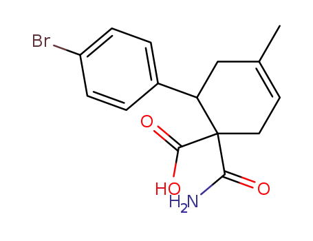 6-(4-bromo-phenyl)-1-carbamoyl-4-methyl-cyclohex-3-enecarboxylic acid
