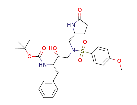 tert-butyl (2S,3R)-3-hydroxy-4-(4-methoxy-N-(((R)-5-oxopyrrolidin-2-yl)methyl)phenylsulfonamido)-1-phenylbutan-2-ylcarbamate