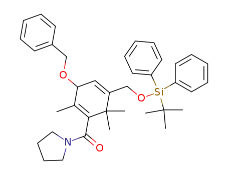 1-[3-benzyloxy-5-(tert-butyl-diphenyl-silanyloxymethyl)-2,6,6-trimethyl-cyclohexa-1,4-dienyl]-1-pyrrolidin-1-yl-methanone
