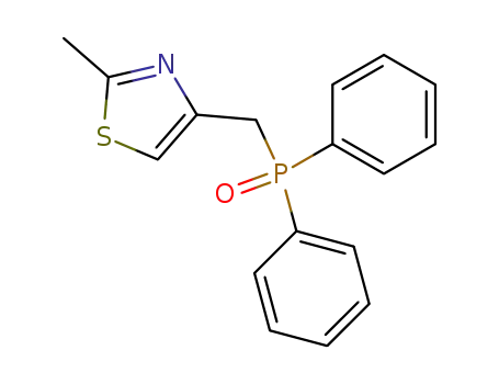 Molecular Structure of 184246-51-3 (Thiazole, 4-[(diphenylphosphinyl)methyl]-2-methyl-)