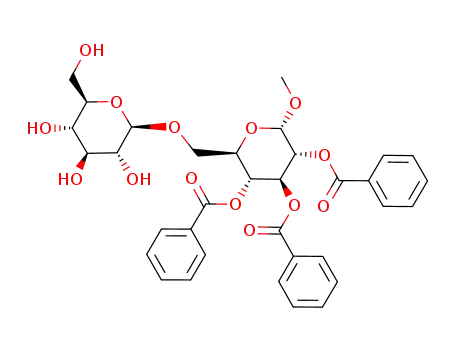 methyl β-D-glucopyranosyl-(1->6)-2,3,4-tri-O-benzoyl-α-D-glucopyranoside