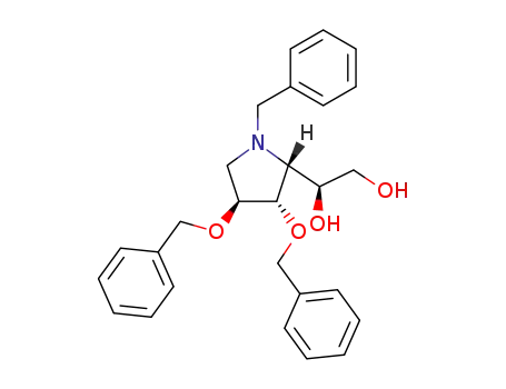 (S)-1-((2R,3S,4S)-1-Benzyl-3,4-bis-benzyloxy-pyrrolidin-2-yl)-ethane-1,2-diol