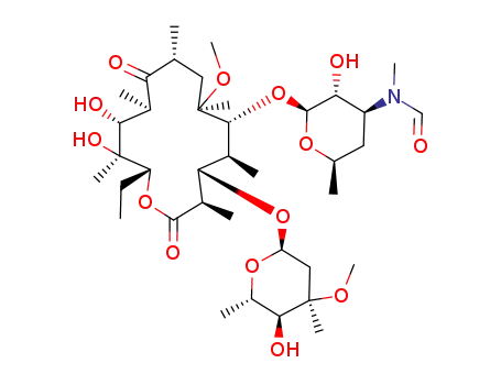 Molecular Structure of 127140-69-6 (Clarithromycin Impurity H (10 mg) (N-formyl clarithromycin))