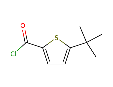 Molecular Structure of 832113-93-6 (5-TERT-BUTYL-THIOPHENE-2-CARBONYL CHLORIDE)