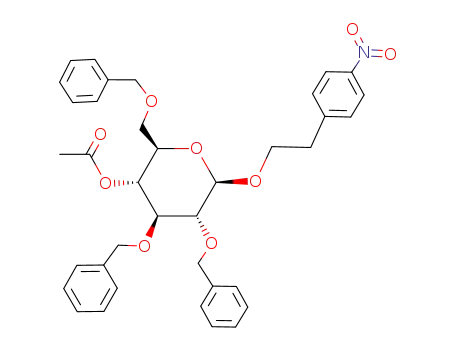 2-(p-nitrophenyl)ethyl 4-O-acetyl-2,3,6-tri-O-benzyl-β-D-glucopyranoside