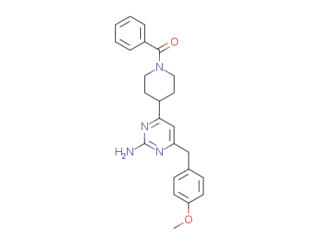 4-(4-methoxybenzyl)-6-[1-(phenylcarbonyl)piperidin-4-yl]pyrimidin-2-amine