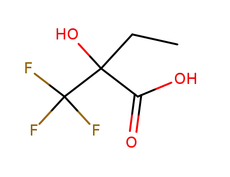 Molecular Structure of 72114-82-0 (2-HYDROXY-2-(TRIFLUOROMETHYL)BUTYRIC ACID)