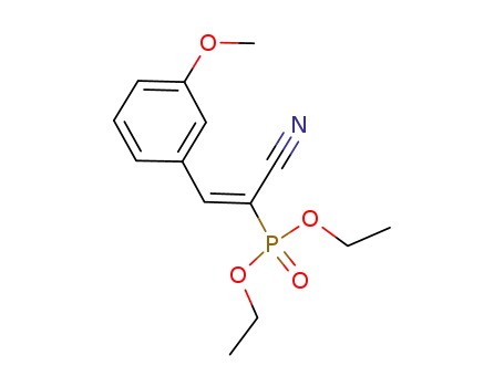 Molecular Structure of 1062574-08-6 (diethyl [(E)-1-cyano-2-(3-methoxyphenyl)ethenyl]phosphonate)