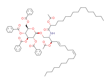(2S,3R,4E,8Z,2'R)-2-(2'-acetoxyhexadecanoyl)amino-3-O-acetyl-1-O-(2,3,4,6-tetra-O-benzoyl-β-D-glucopyranosyl)-4,8-octadiene-1,3-diol