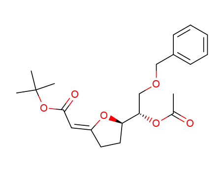 (5R)-2-(Z)-tert-butoxycarbonylmethylidene-5-[(1S)-1-acetyloxy-2-benzyloxyethyl]tetrahydrofuran
