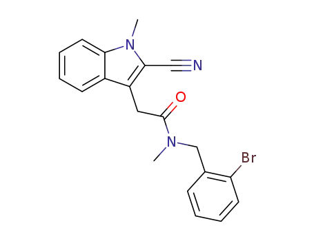 <i>N</i>-(2-bromo-benzyl)-2-(2-cyano-1-methyl-1<i>H</i>-indol-3-yl)-<i>N</i>-methyl-acetamide