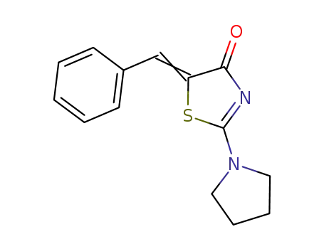 Molecular Structure of 1105571-65-0 (5-benzylidene-2-(1-pyrrolidinyl)-1,3-thiazol-4(5H)-one)