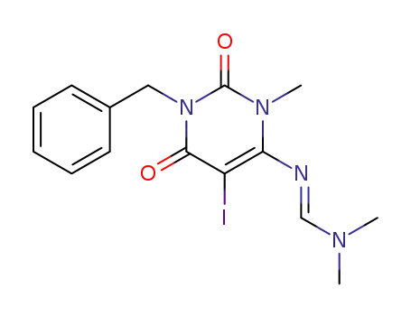 <i>N</i>'-(1-benzyl-5-iodo-3-methyl-2,6-dioxo-1,2,3,6-tetrahydro-pyrimidin-4-yl)-<i>N</i>,<i>N</i>-dimethyl-formamidine