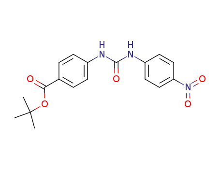 Molecular Structure of 301317-92-0 (1-(4'-nitrophenyl)-3-(4''-tert-butylcarboxyphenyl)urea)