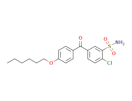 2-chloro-5-(4-hexyloxy-benzoyl)-benzenesulfonamide