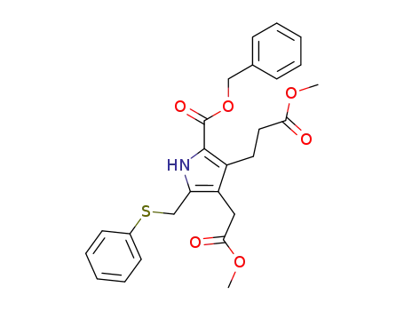 3-(2-Methoxycarbonyl-ethyl)-4-methoxycarbonylmethyl-5-phenylsulfanylmethyl-1H-pyrrole-2-carboxylic acid benzyl ester