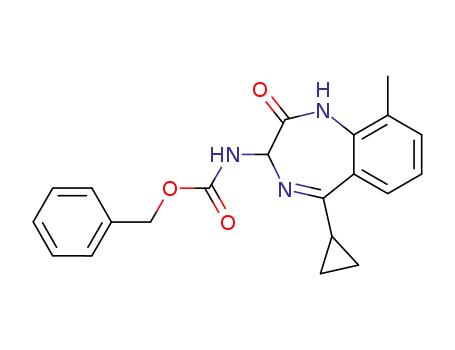 Molecular Structure of 205995-94-4 ((3RS)-3-benzyloxycarbonylamino-5-cyclopropyl-2,3-dihydro-9-methyl-1H-1,4-benzodiazepin-2-one)