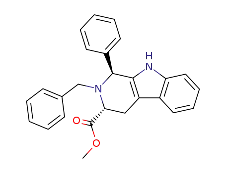 Molecular Structure of 123050-52-2 (trans-2-benzyl-3-(methoxycarbonyl)-1-phenyl-1,2,3,4-tetrahydro-9H-pyrido<3,4-b>indole)