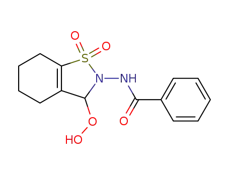 2-benzoylamino-3-hydroperoxy-2,3,4,5,6,7-hexahydro-1,2-benzisothiazole 1,1-dioxide