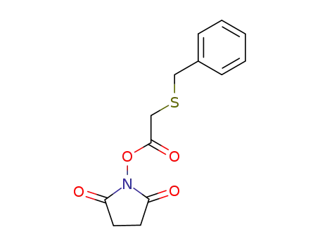 Molecular Structure of 246246-49-1 (N-hydroxysuccinimidyl S-benzylthioglycolate)