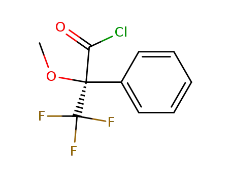 Molecular Structure of 40793-68-8 ((+/-)-1-METHOXY-1-(TRIFLUOROMETHYL)PHENYLACETYL CHLORIDE)