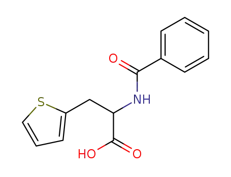 Molecular Structure of 83396-74-1 (2-Thiophenepropanoic acid, a-(benzoylamino)-, (R)-)