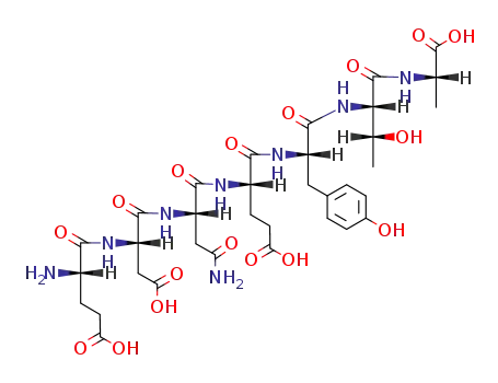 Molecular Structure of 136936-87-3 (L-Alanine,
L-a-glutamyl-L-a-aspartyl-L-asparaginyl-L-a-glutamyl-L-tyrosyl-L-threonyl-)