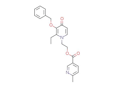 6-methyl-nicotinic acid 2-(3-benzyloxy-2-ethyl-4-oxo-4<i>H</i>-pyridin-1-yl)-ethyl ester