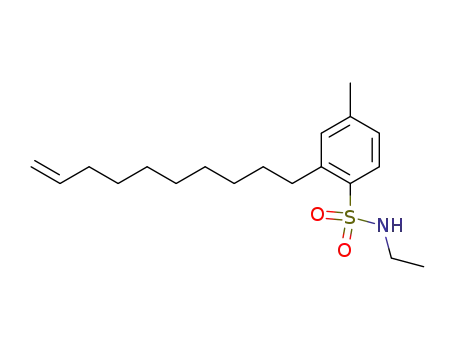 Molecular Structure of 309974-76-3 (2-dec-9-enyl-<i>N</i>-ethyl-4-methyl-benzenesulfonamide)