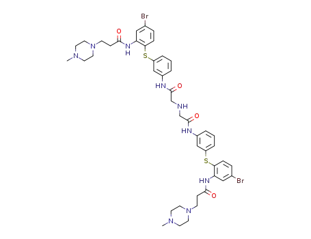 <i>N</i>-{5-bromo-2-[3-(2-{[(3-{4-bromo-2-[3-(4-methyl-piperazin-1-yl)-propionylamino]-phenylsulfanyl}-phenylcarbamoyl)-methyl]-amino}-acetylamino)-phenylsulfanyl]-phenyl}-3-(4-methyl-piperazin-1-yl)-propionamide