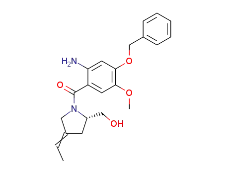 (2-Amino-4-benzyloxy-5-methoxy-phenyl)-[(S)-4-eth-(E)-ylidene-2-hydroxymethyl-pyrrolidin-1-yl]-methanone