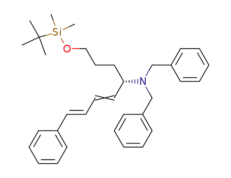 Dibenzyl-{(2E,4E)-(S)-1-[3-(tert-butyl-dimethyl-silanyloxy)-propyl]-5-phenyl-penta-2,4-dienyl}-amine