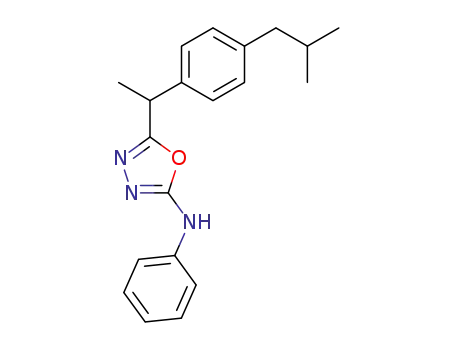 5-(1-(4-(2-Methylpropyl)phenyl)ethyl)-N-phenyl-1,3,4-oxadiazol-2-amine