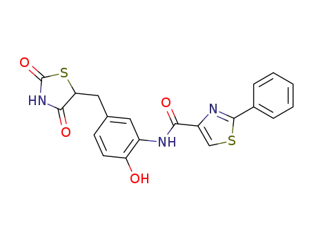 2-Phenyl-thiazole-4-carboxylic acid [5-(2,4-dioxo-thiazolidin-5-ylmethyl)-2-hydroxy-phenyl]-amide