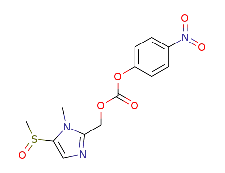Molecular Structure of 263159-59-7 ([1-methyl-5-(methylsulphinyl)-1H-imidazol-2-yl]methyl 4-nitrophenyl carbonate)