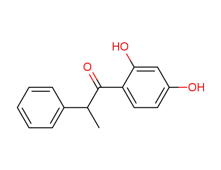 Molecular Structure of 123020-95-1 (1-(2,4-dihydroxyphenyl)-2-phenyl-1-propanone)