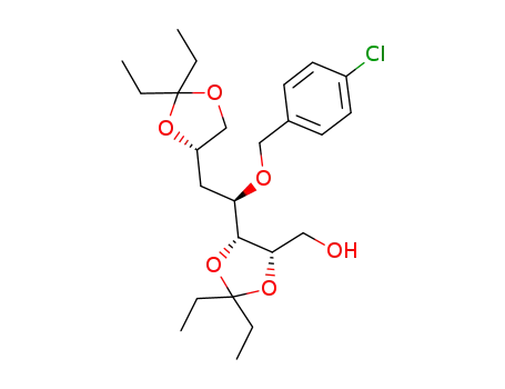 4-O-(4-chlorobenzyl)-5-deoxy-2,3:6,7-di-O-diethylidene-D-allo-heptan-1-itol