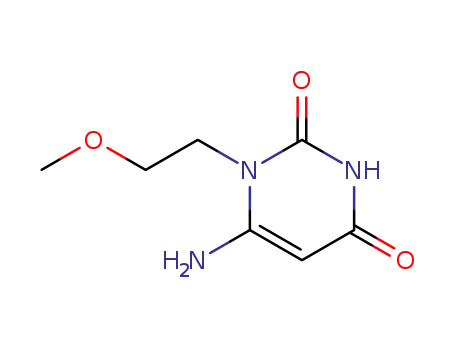 Molecular Structure of 56075-76-4 (6-AMINO-1-(2-METHOXY-ETHYL)-1H-PYRIMIDINE-2,4-DIONE)
