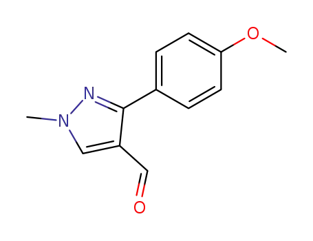 Molecular Structure of 304477-42-7 (3-(4-methoxy-phenyl)-1-methyl-1<i>H</i>-pyrazole-4-carbaldehyde)