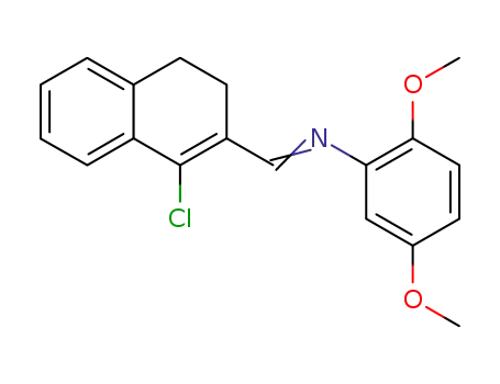 Molecular Structure of 861843-72-3 ((1-chloro-3,4-dihydro-naphthalen-2-ylmethylene)-(2,5-dimethoxy-phenyl)-amine)