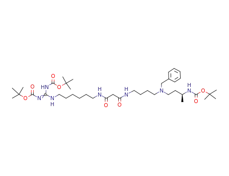 [21-[[(1,1-dimethylethoxy)carbonyl]amino]-1,25,25-trimethyl-10,12,23-trioxo-4-(phenylmethyl)-24-oxa-4,9,13,20,22-pentaaza-21-hexacosen-1-yl]carbamic acid, 1,1-dimethylethyl ester (S)
