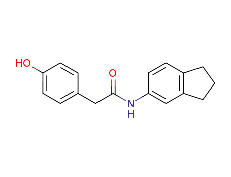 N-(2,3-dihydro-1H-inden-5-yl)-2-(4-hydroxyphenyl)acetamide