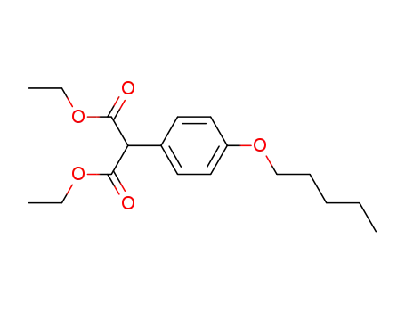 Molecular Structure of 29148-21-8 (Propanedioic acid, [4-(pentyloxy)phenyl]-, diethyl ester)
