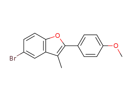 Molecular Structure of 365448-06-2 (Benzofuran, 5-bromo-2-(4-methoxyphenyl)-3-methyl-)