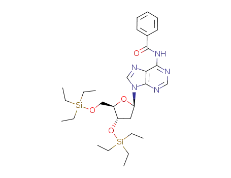Molecular Structure of 340721-55-3 (N<sup>6</sup>-benzoyl-2'-deoxy-3',5'-bis-O-(triethylsilyl)adenosine)