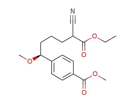 methyl 4-((1S)-5-cyano-6-ethoxy-1-methoxy-6-oxohexyl)benzoate