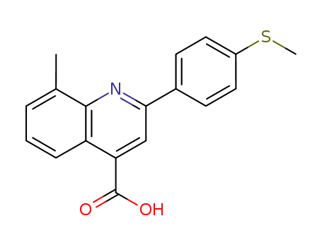 8-methyl-2-<4-(methylthio)phenyl>quinoline-4-carboxylic acid